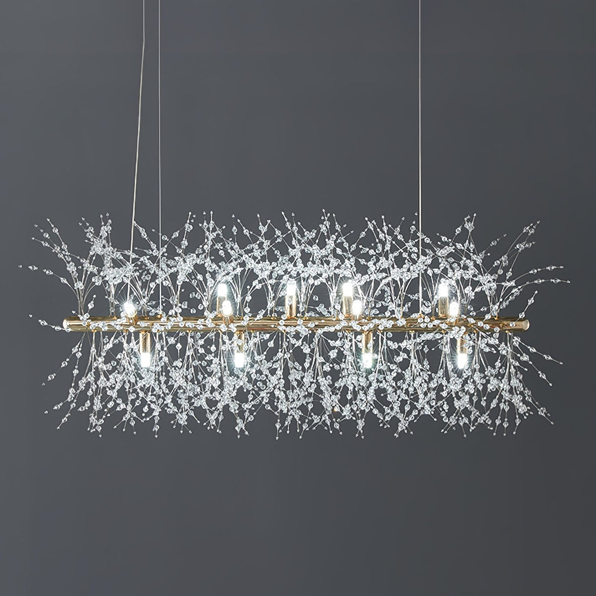 Bastiana Lustre Laiton Linéaire Cristal Branche