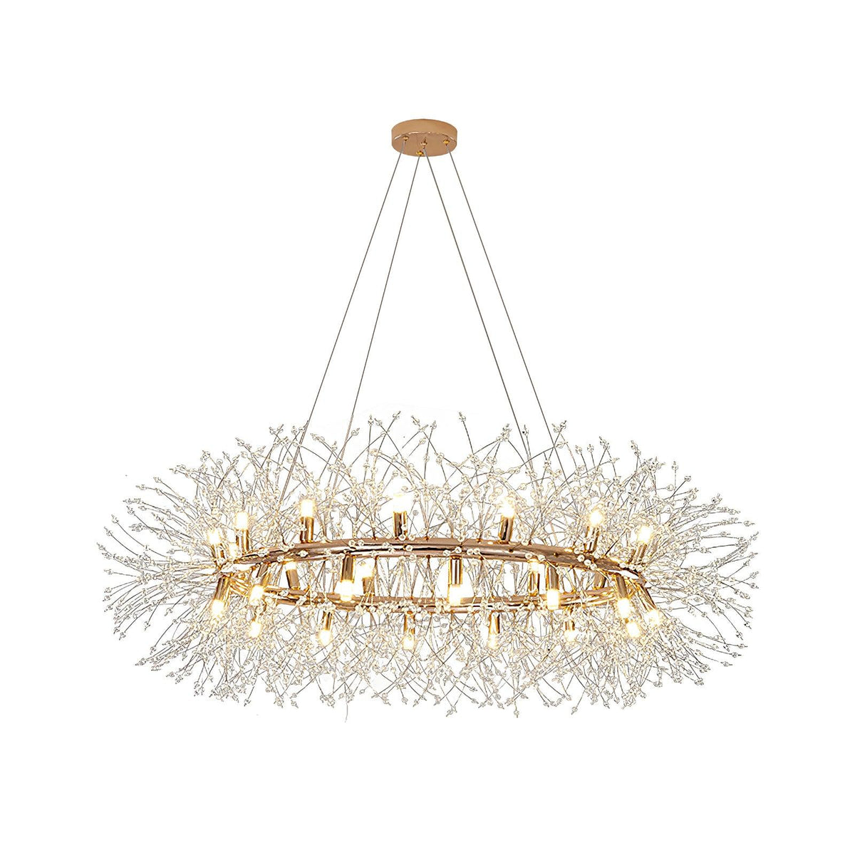 Kirelia Lustre Pissenlit Rond en Acier Inoxydable
