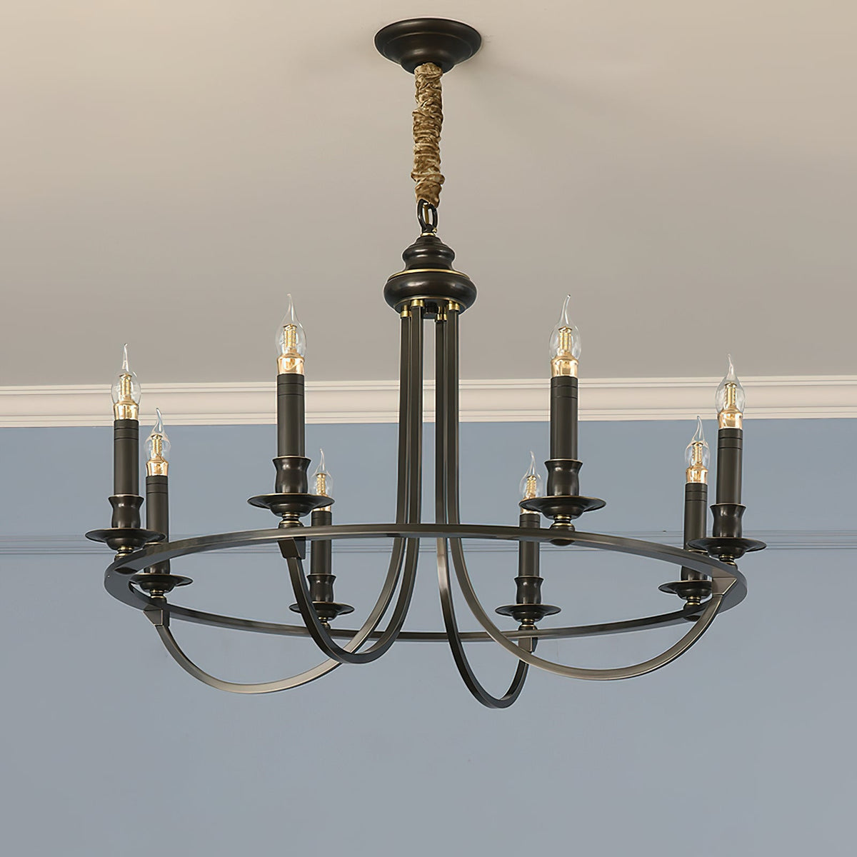 Plume Lustre En Tissu Et Laiton De Style Vintage élégant