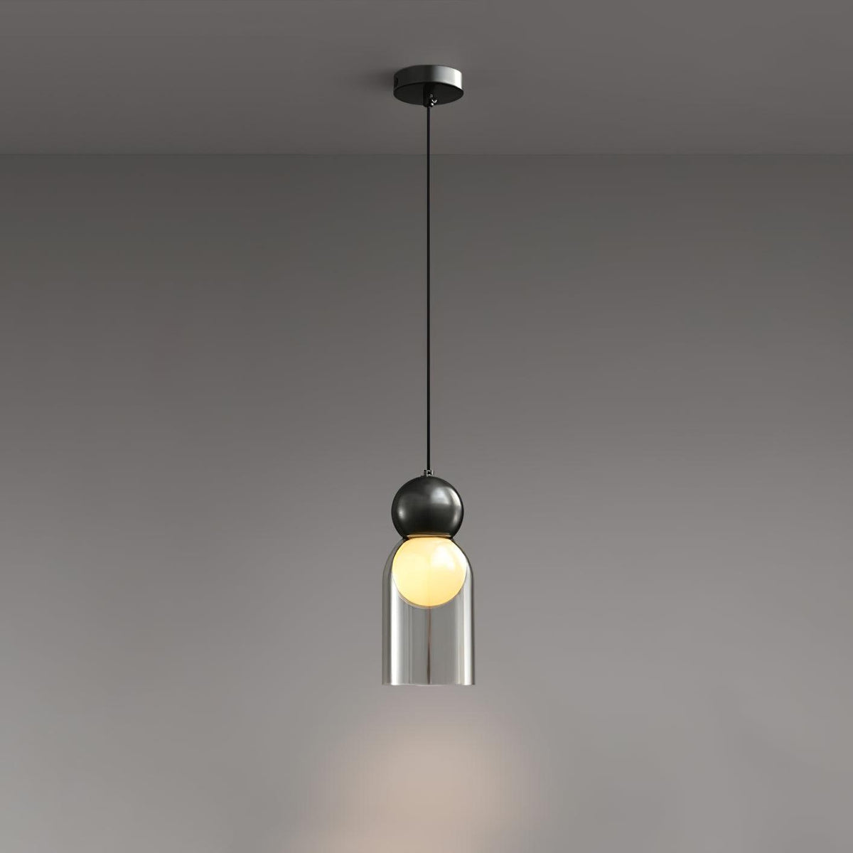 Aurine Suspension en Laiton Verre Nordique Géométrique