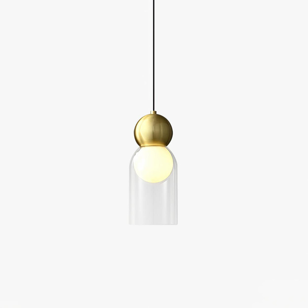 Aurine Suspension en Laiton Verre Nordique Géométrique