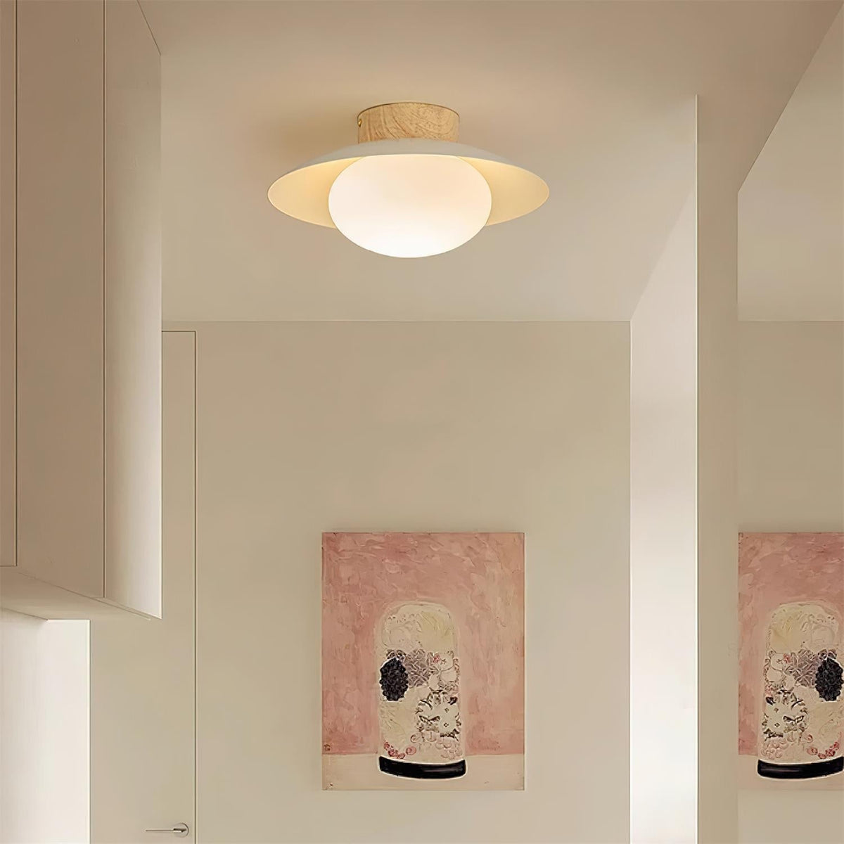 Verdora Green Flush Mount Ceiling Light-Neutral Decor