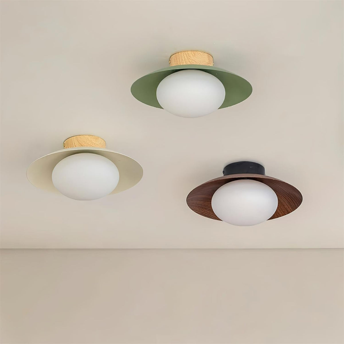 Verdora Green Flush Mount Ceiling Light-Neutral Decor