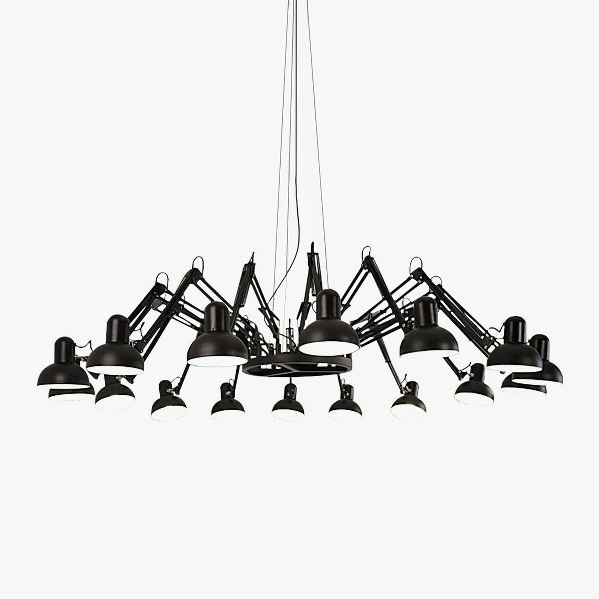 Taluna Lustre Noir à Bras Multiples Ajustables
