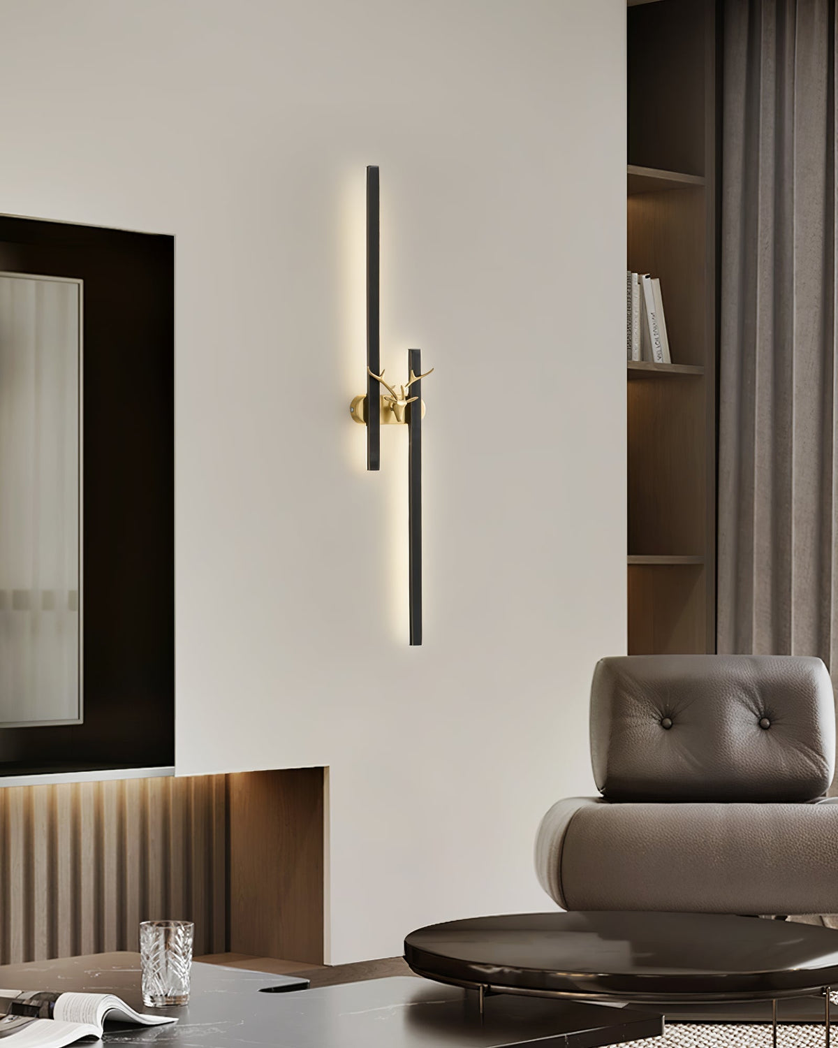 Thereline Classique Cerf Laiton Applique
