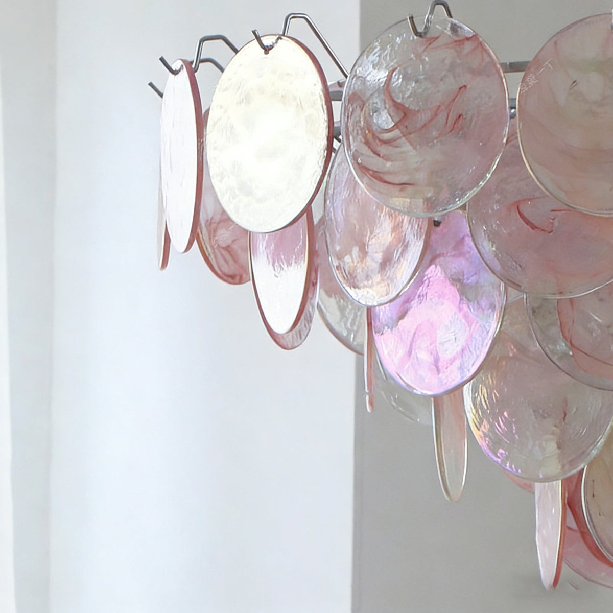 Small size (50cm) Brette Disk Glass Chandelier.
