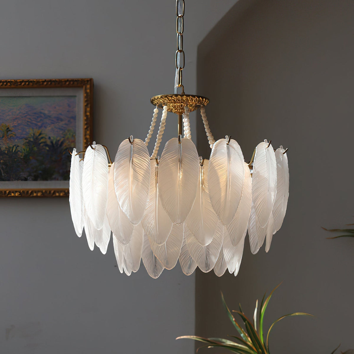 Smallest size option of the Antheia Chandelier (15.7" diameter).