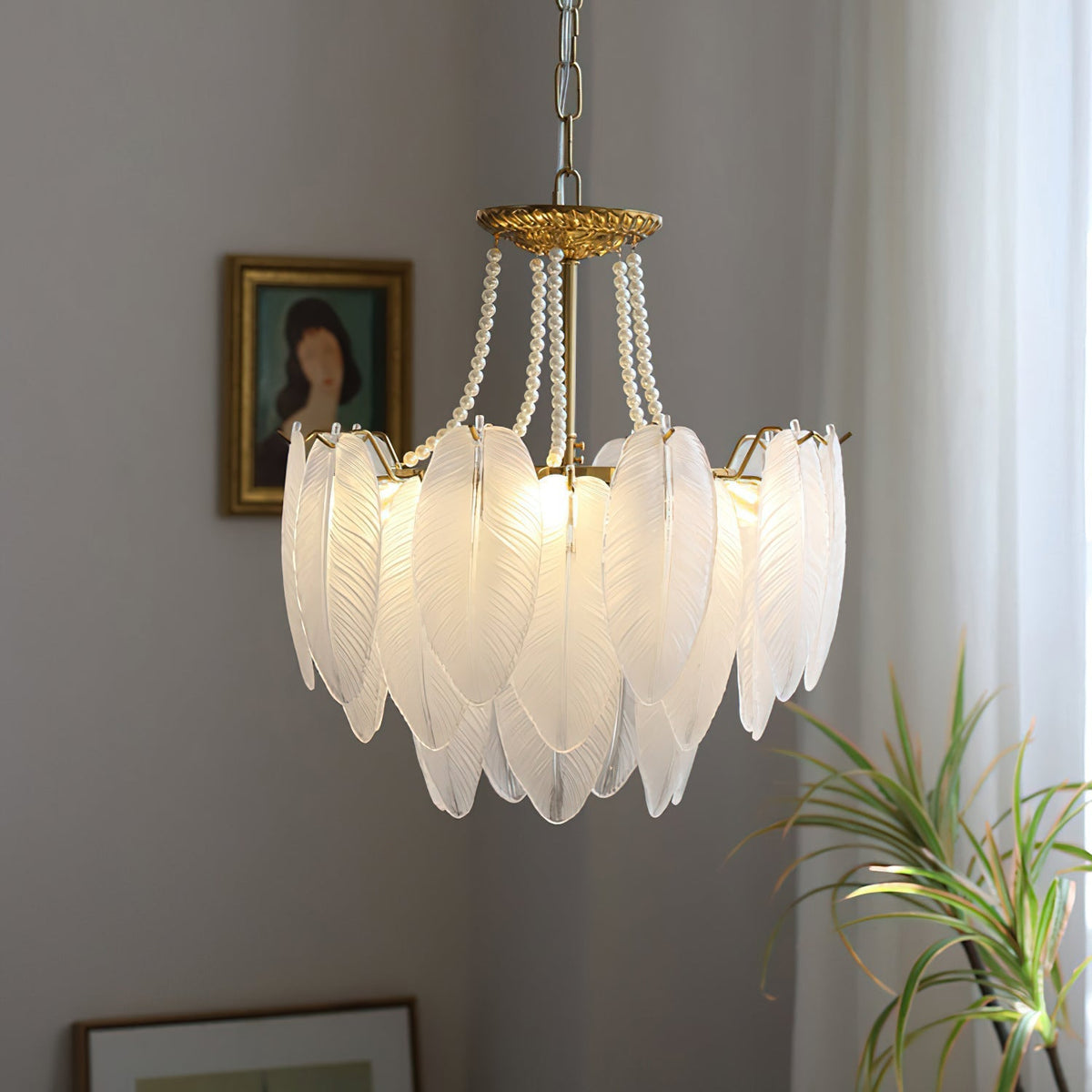 Medium size option of the Antheia Chandelier (19.7" diameter).