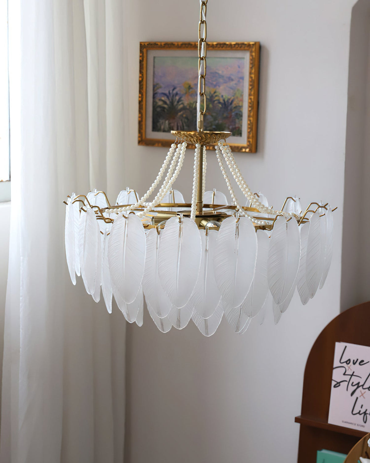 Large size option of the Antheia Chandelier (23.6" diameter).