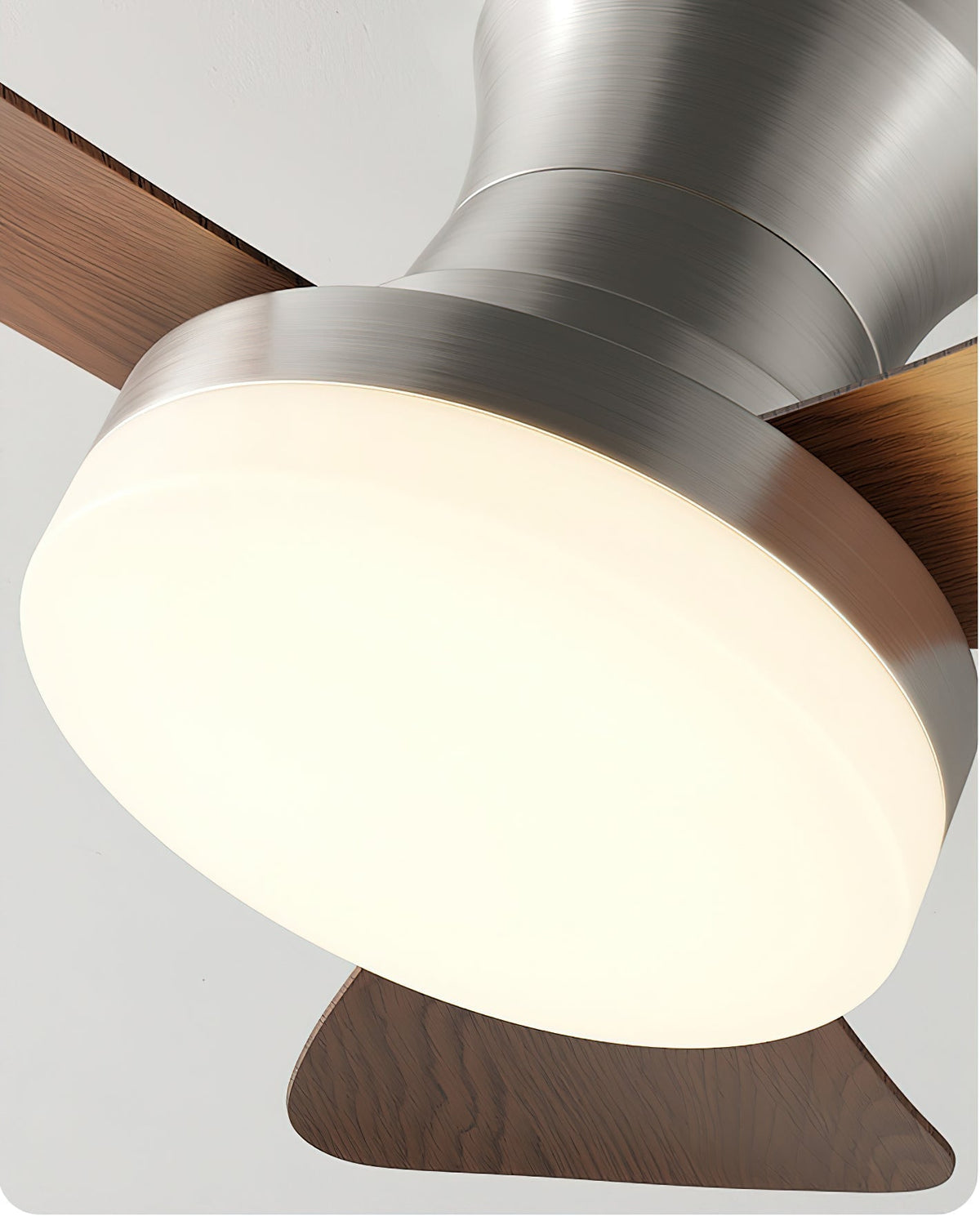 Close-up texture of the ABS fan blade on the Brennan Ceiling Fan Light.