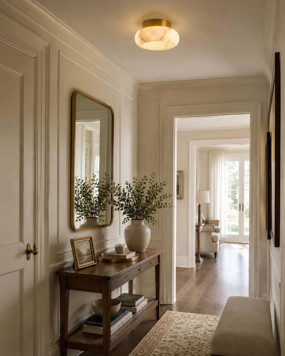 The small size (15 cm) Cairns Alabaster Ceiling Lamp.