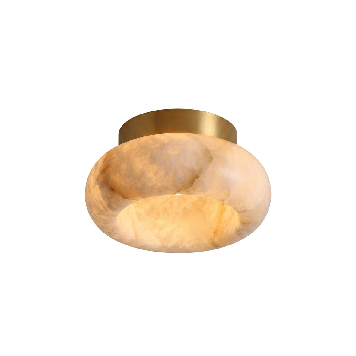 Side profile view showing the lamp's low 3.1-inch height.