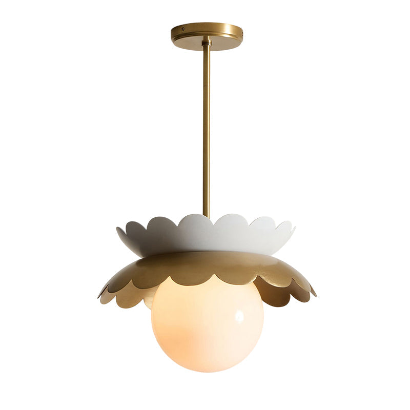 Top-down view of the Capri Globe Pendant Light's assembly.