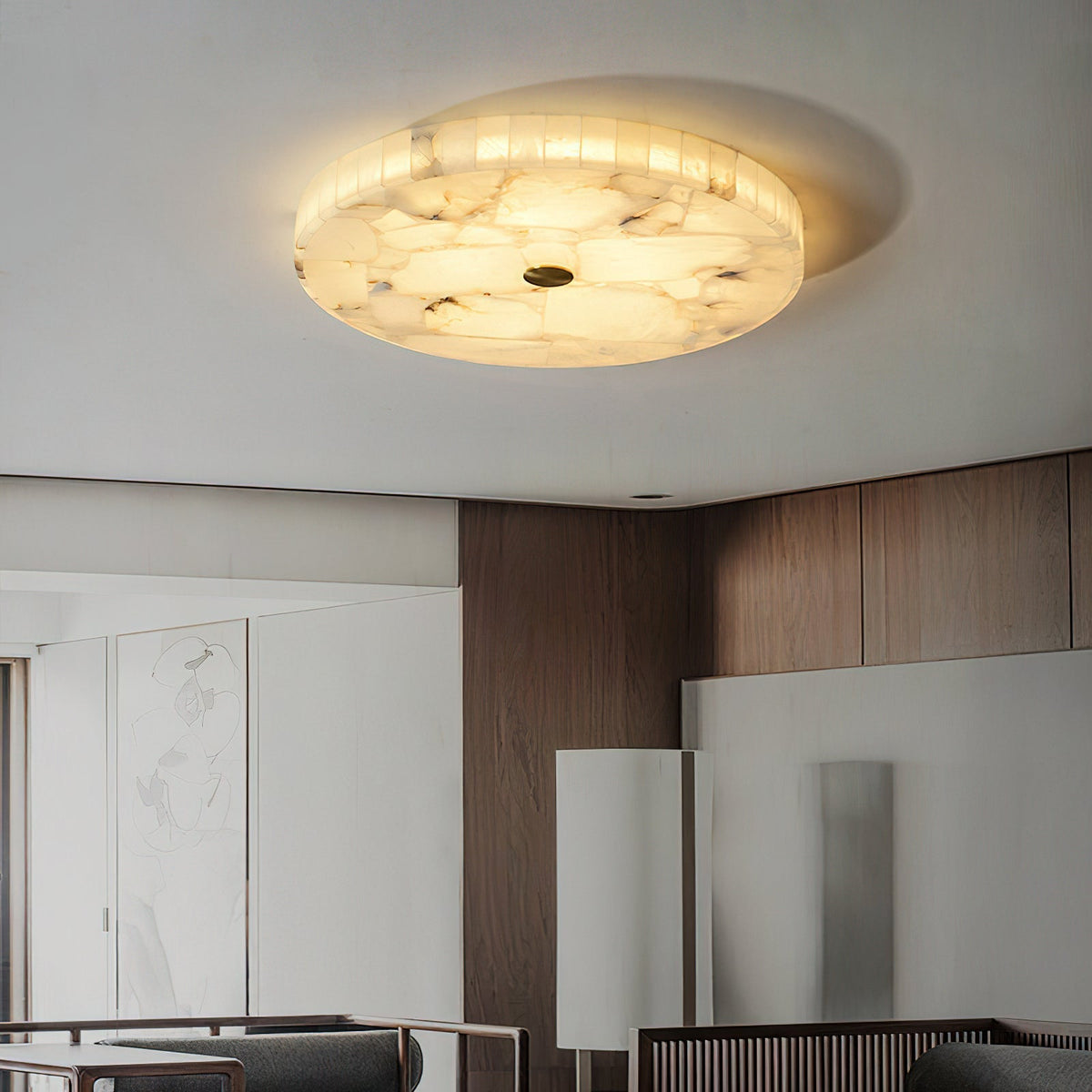 The 50cm Darrow Alabaster Ceiling Mount.