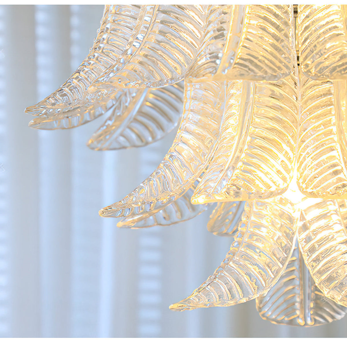 Top-down view showing the concentric tiers of the chandelier.