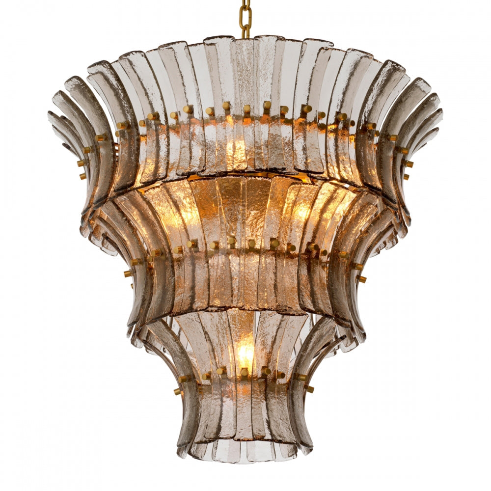 Fontana chandelier enhancing a sophisticated home cocktail lounge.