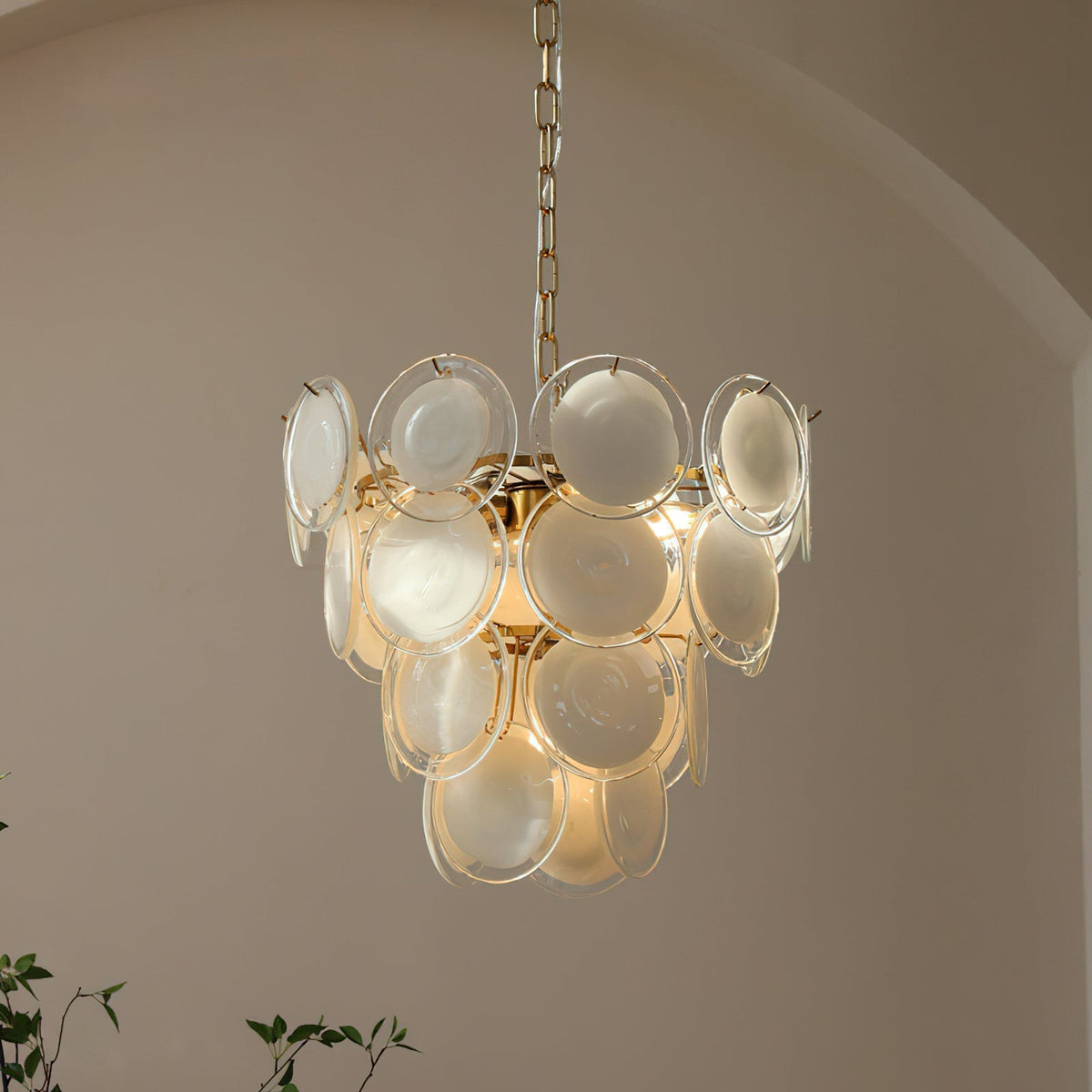 The pendant light shown in the Dia 50cm x H 50cm size.