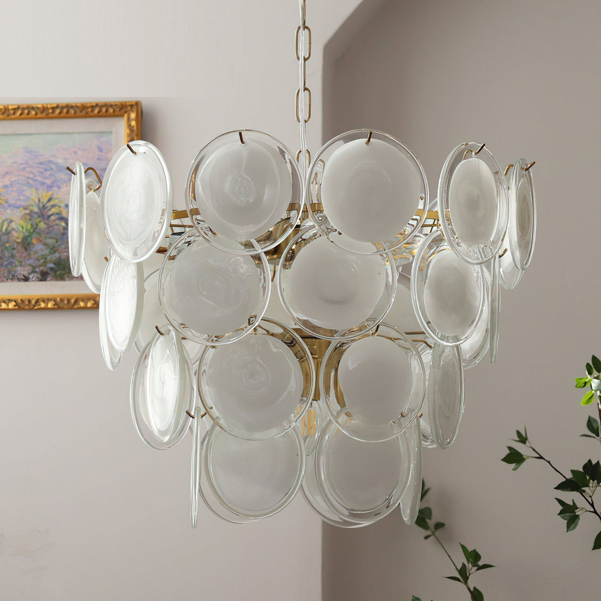 The pendant light shown in the Dia 60cm x H 50cm size.