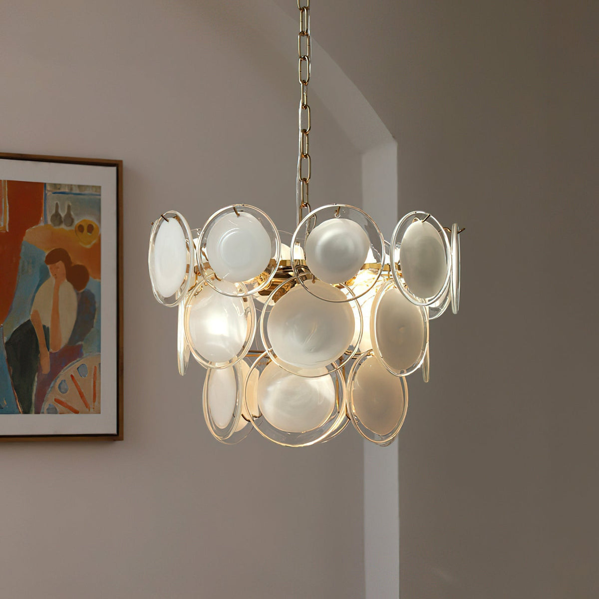 Unlit view of the pendant light against a plain background.