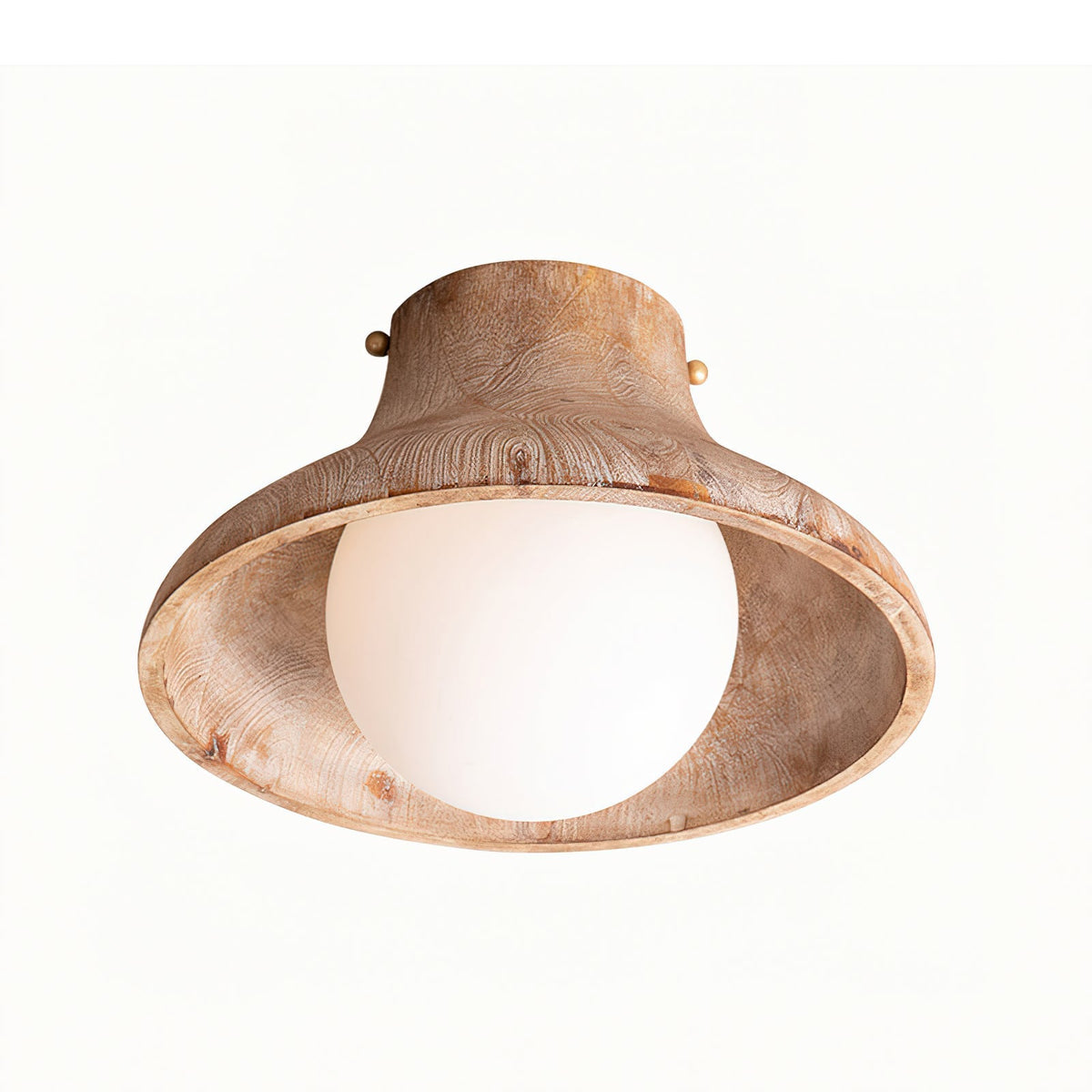 Hollis Fluted Flush Mount in a minimalist entryway with low ceilings.