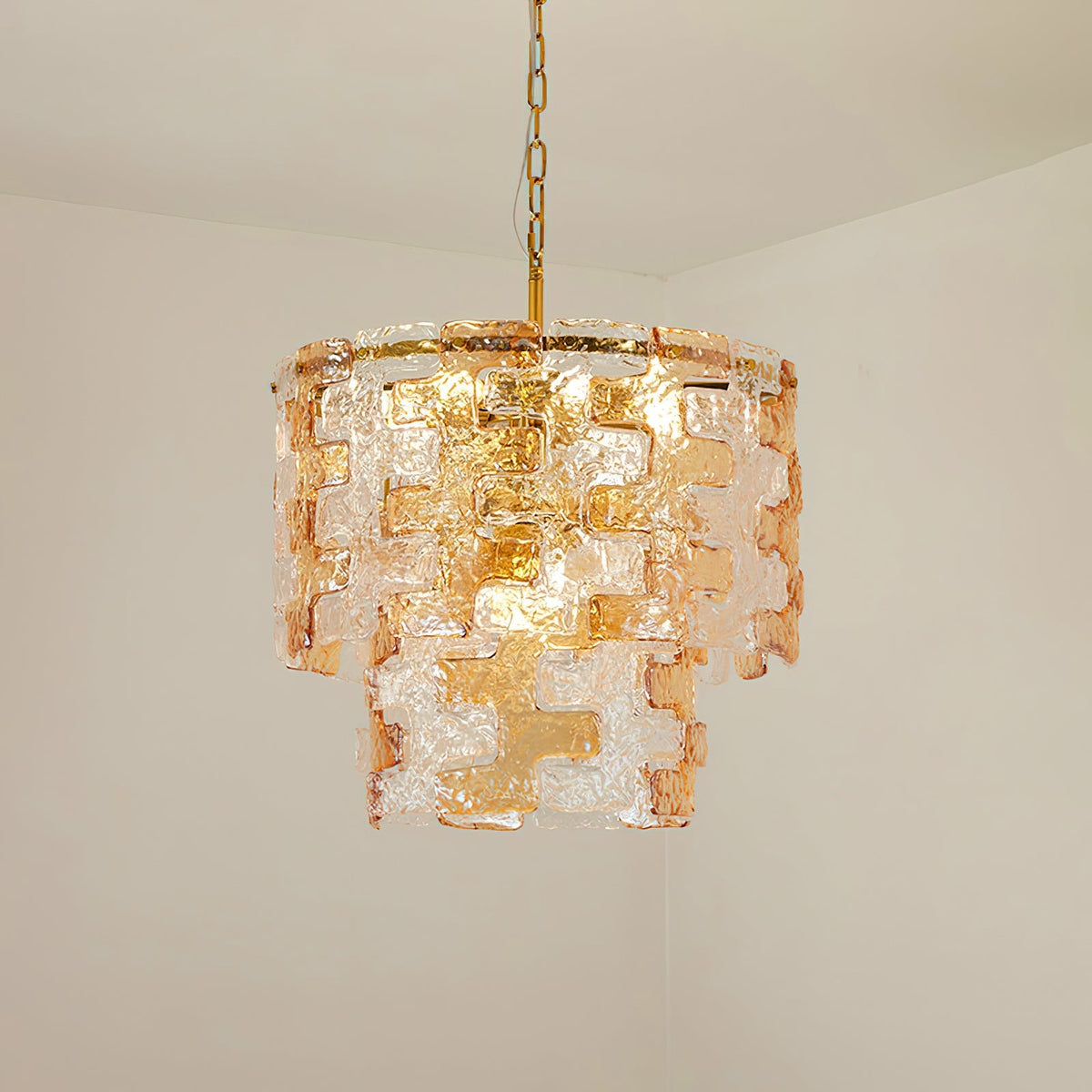 Dimensional drawing of the large Jigsaw Chandelier (Dia 80 cm).