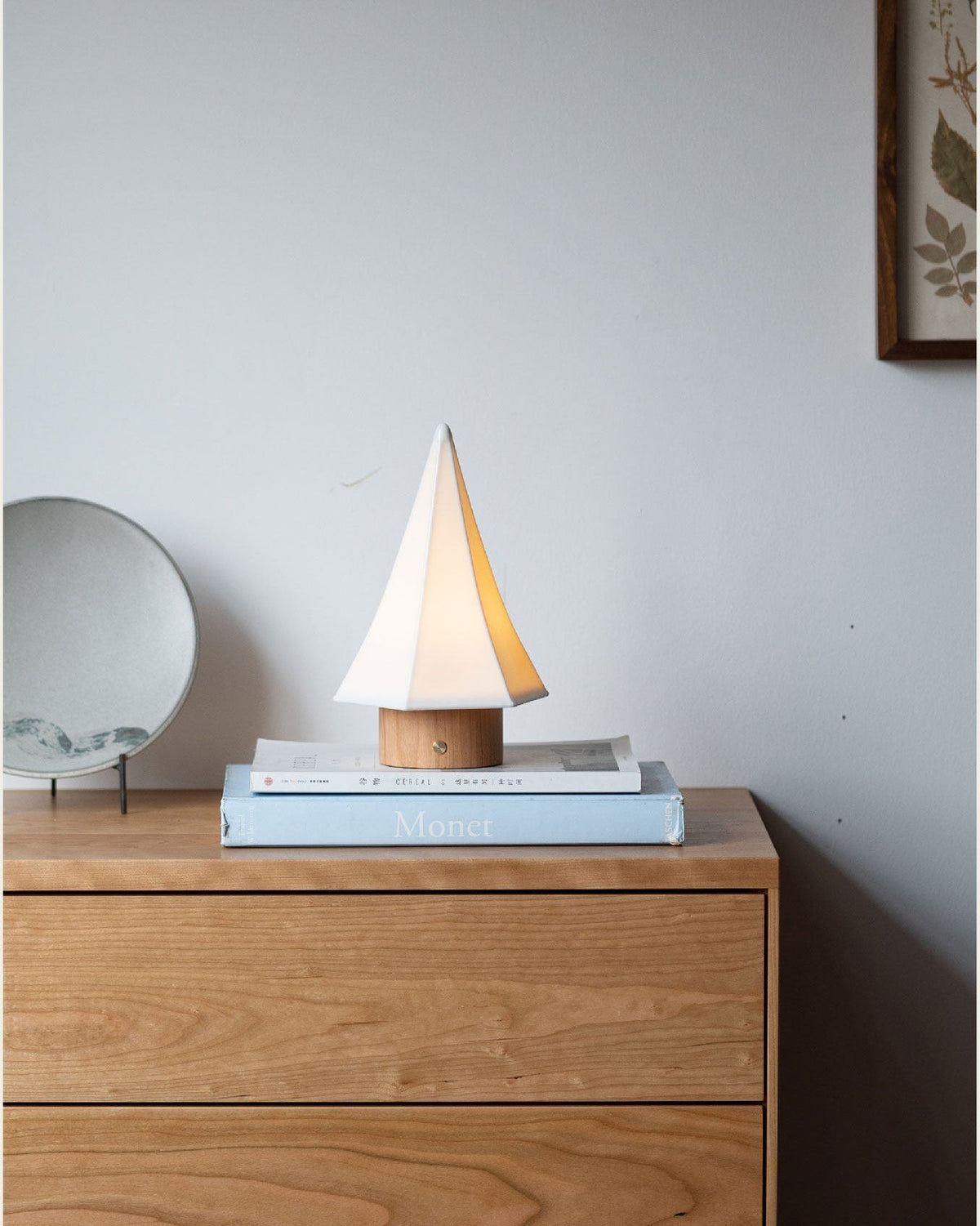 The Orlo Table Lamp turned off, displaying its sculptural quality.