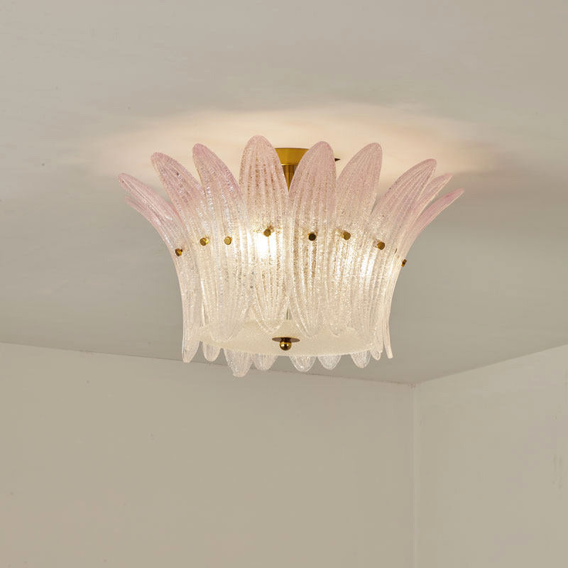 Side view of the Treviso Semi-Flush Mount showing its low profile.