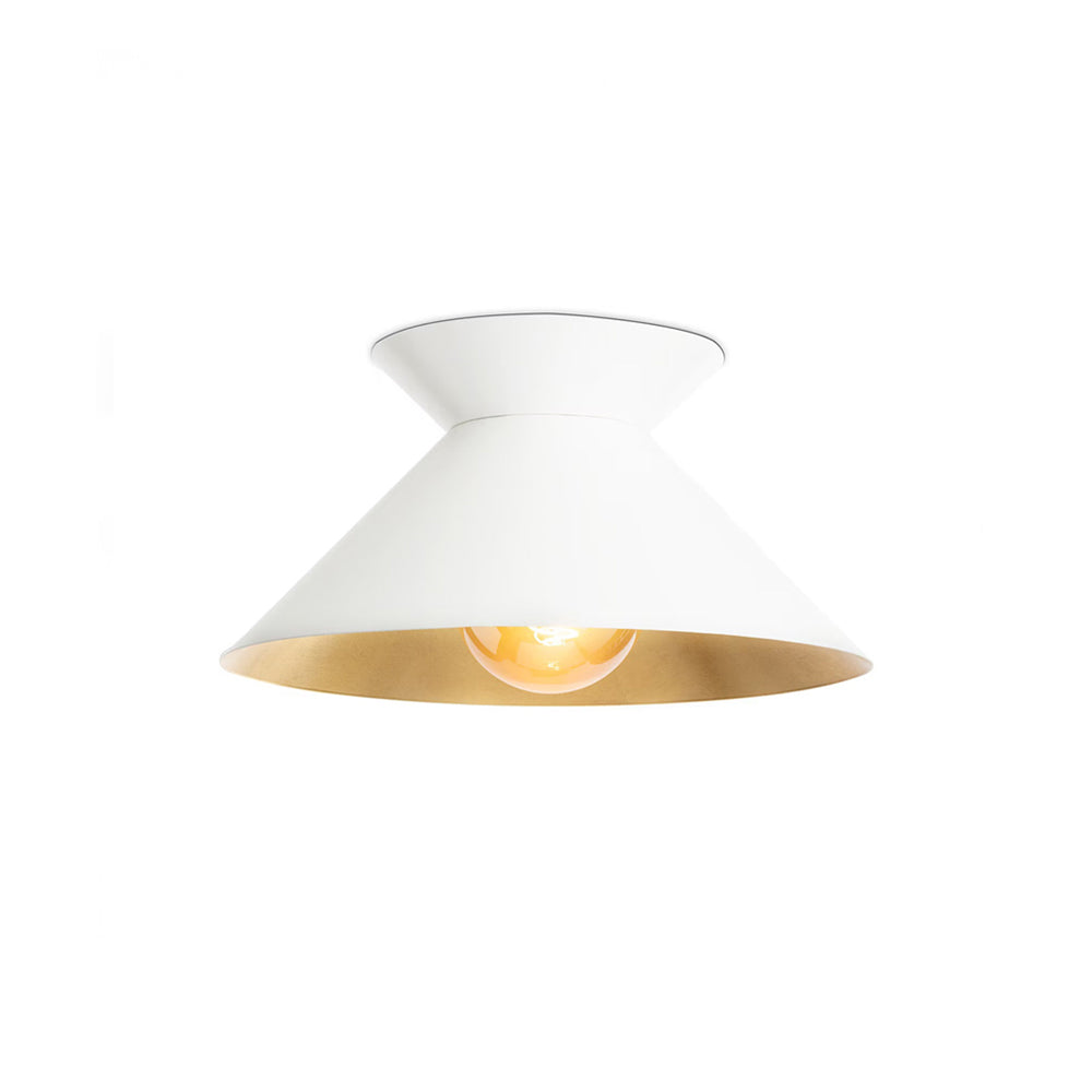 Stellan Cone Flush Mount in white, shown against a plain background.