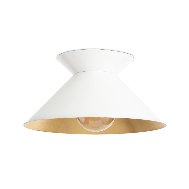 The Stellan Cone Flush Mount shown in a green finish.
