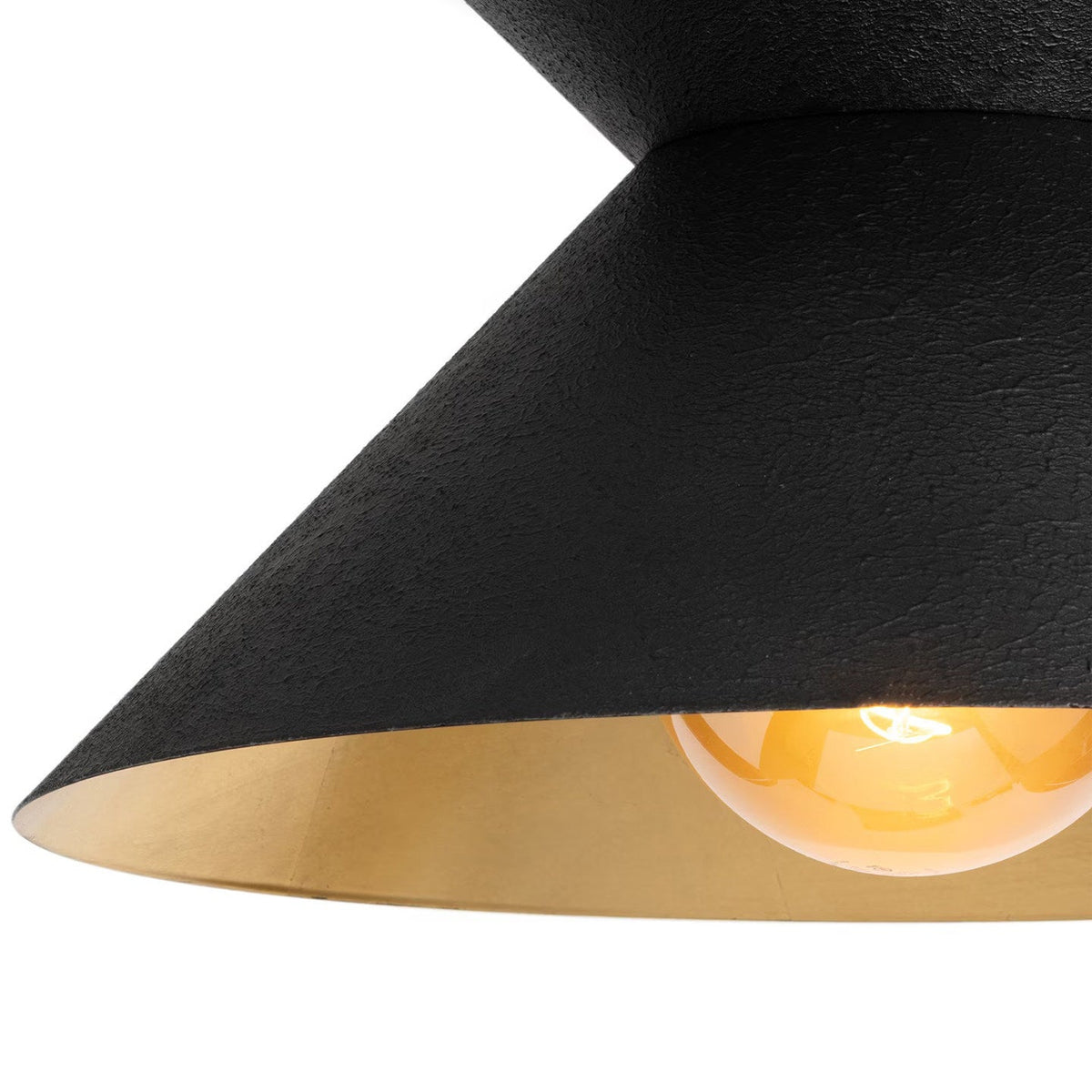 The Stellan Cone Flush Mount shown in a blue finish.
