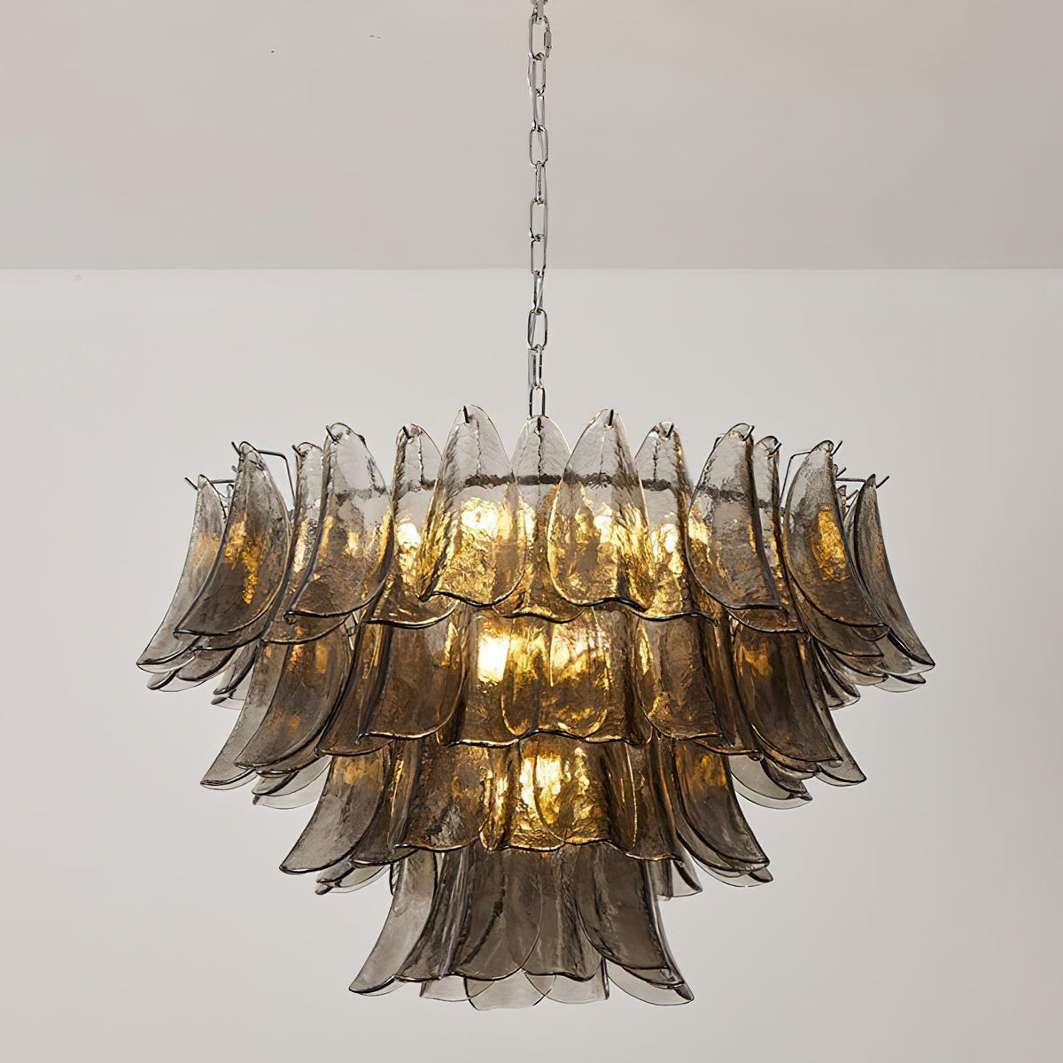 The Vivienne chandelier styled over a formal dining table.