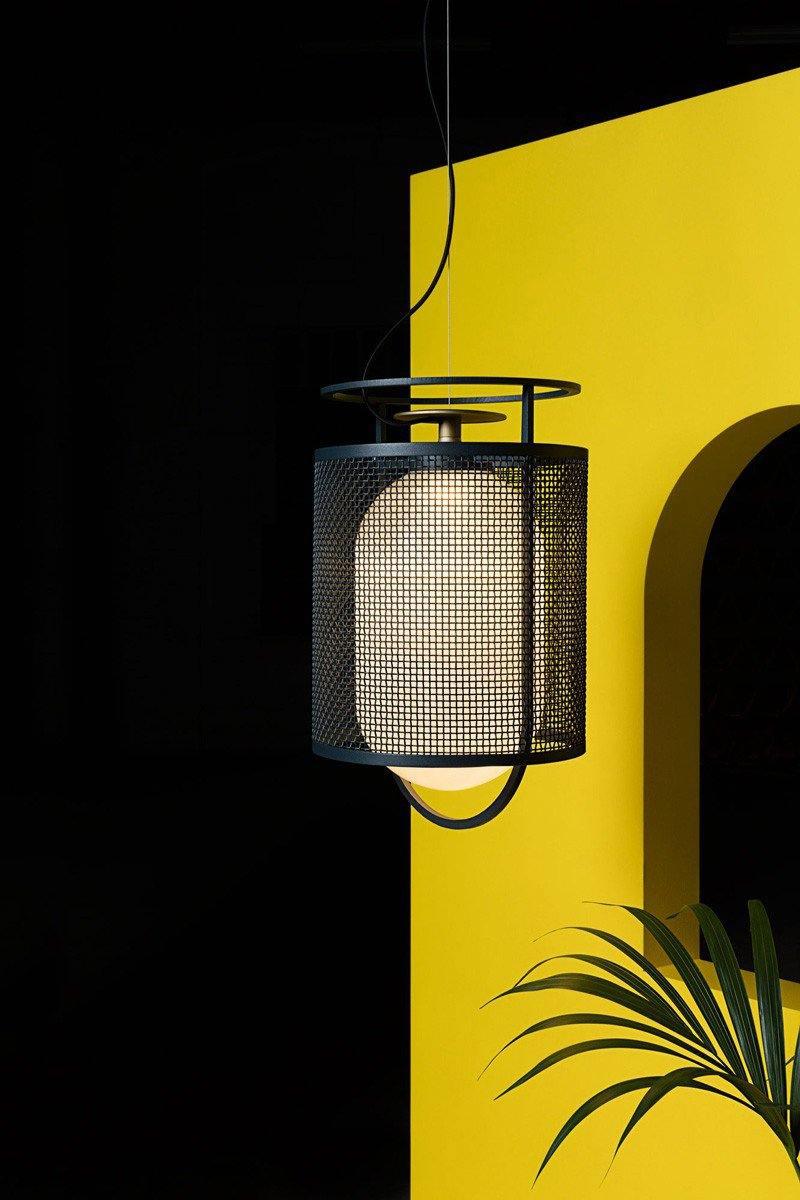 Cyreris Suspension Cylindre en Maille Accent en Laiton Industriel