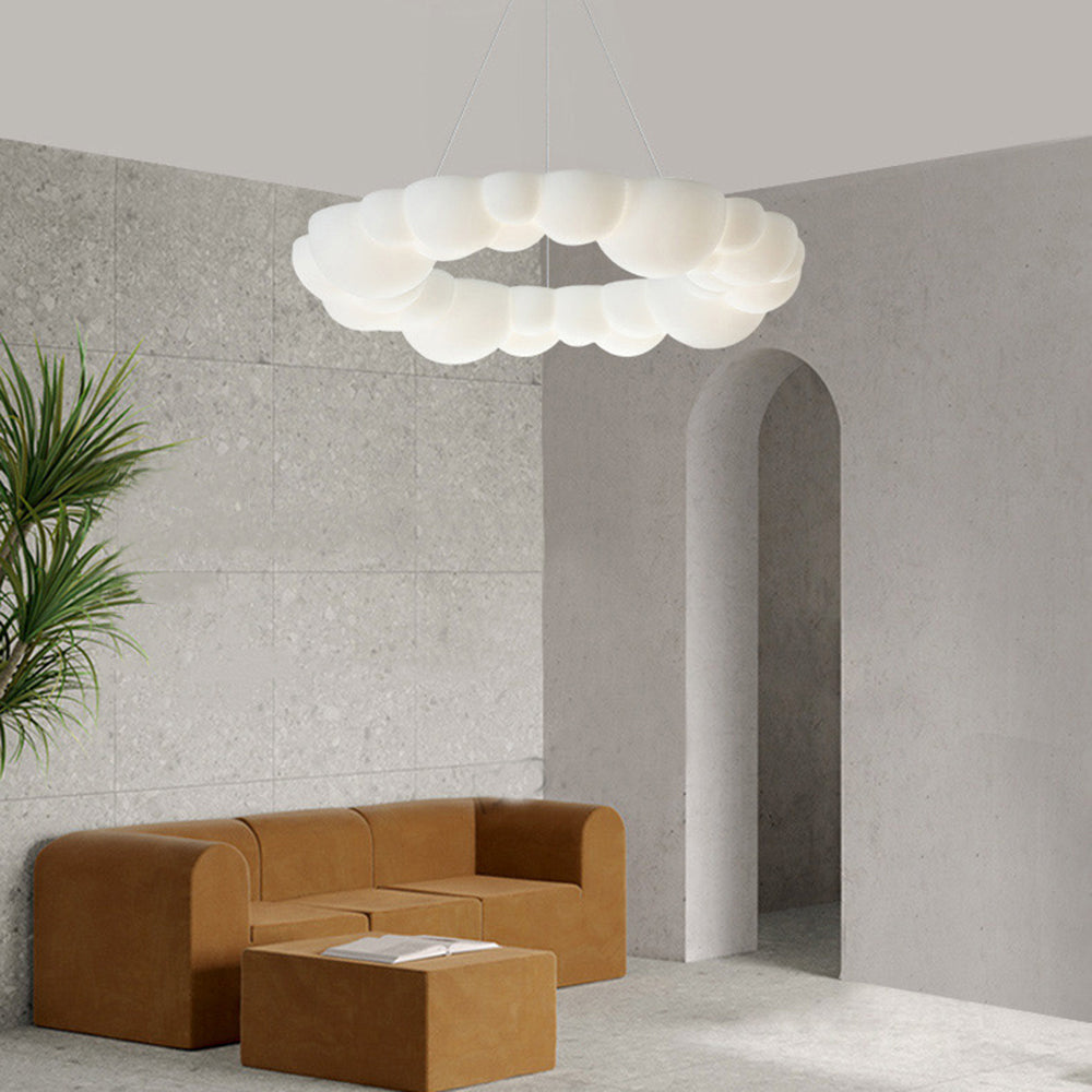 Arisha Plafonnier/Suspension Petale Moderne, Metal/Acrylique, Blanc, Salon