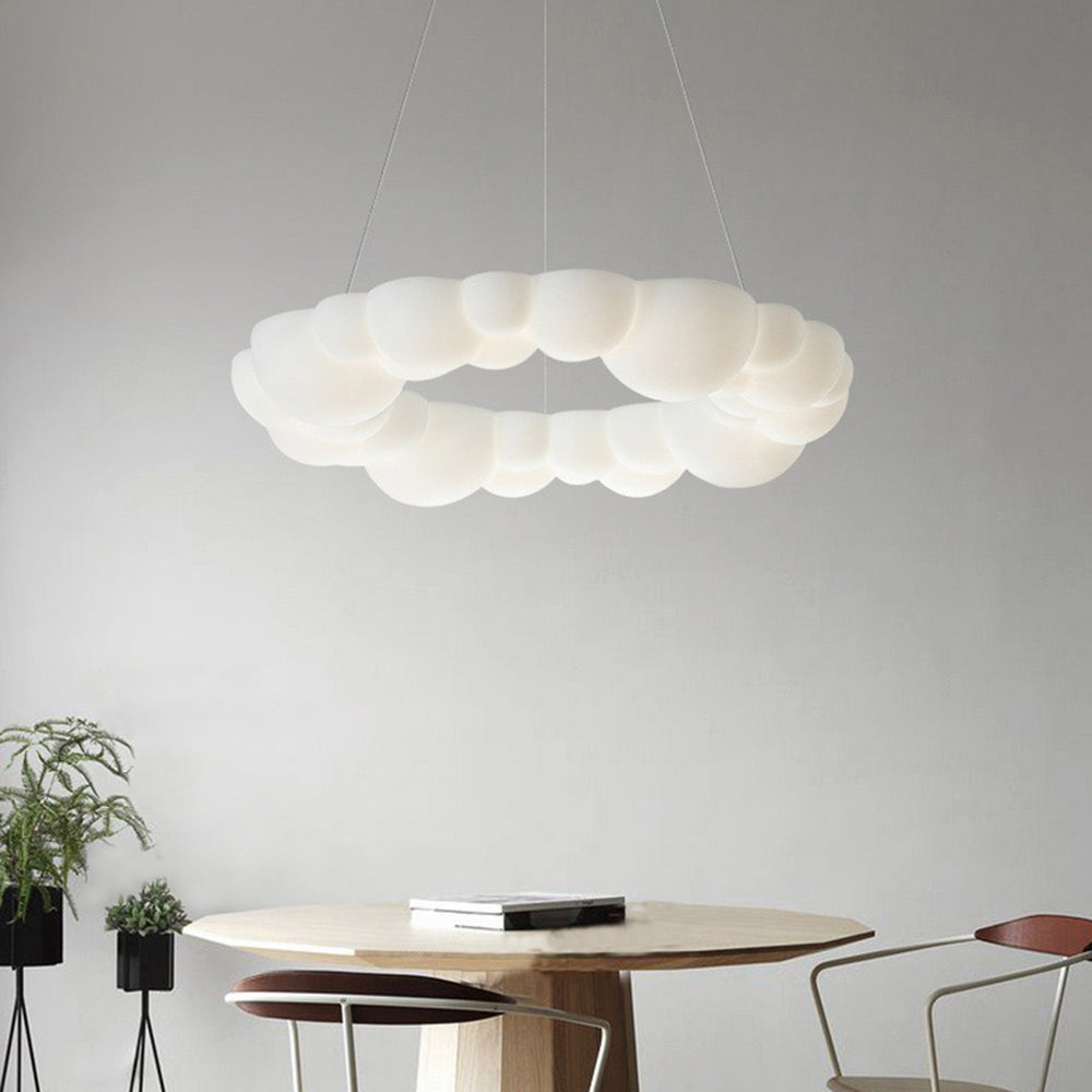 Arisha Plafonnier/Suspension Petale Moderne, Metal/Acrylique, Blanc, Salon