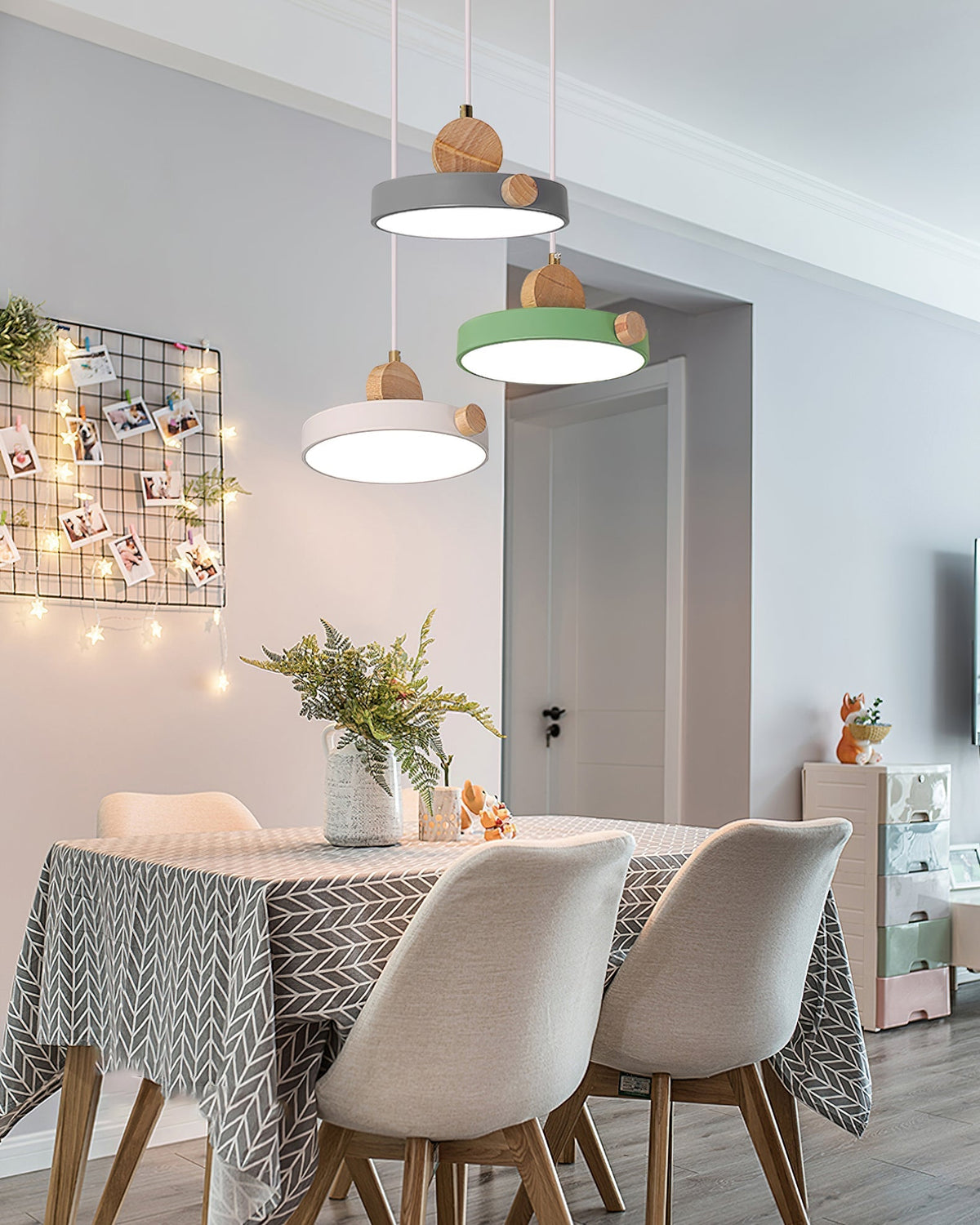 Detroit Pendant Light in green finish.