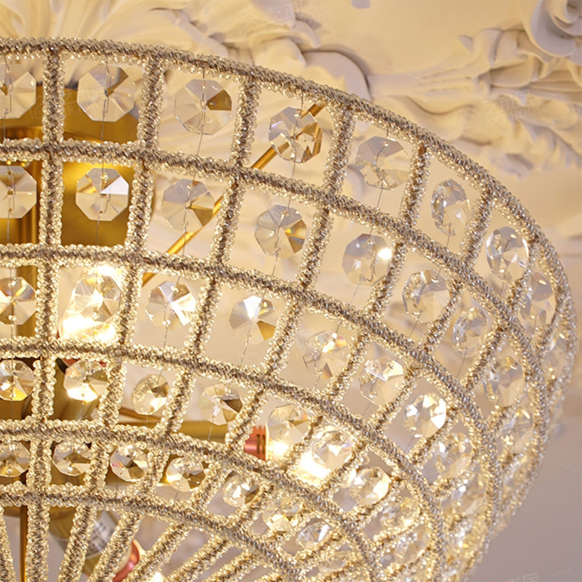 The larger size option of the Devan Crystal Ceiling Light.
