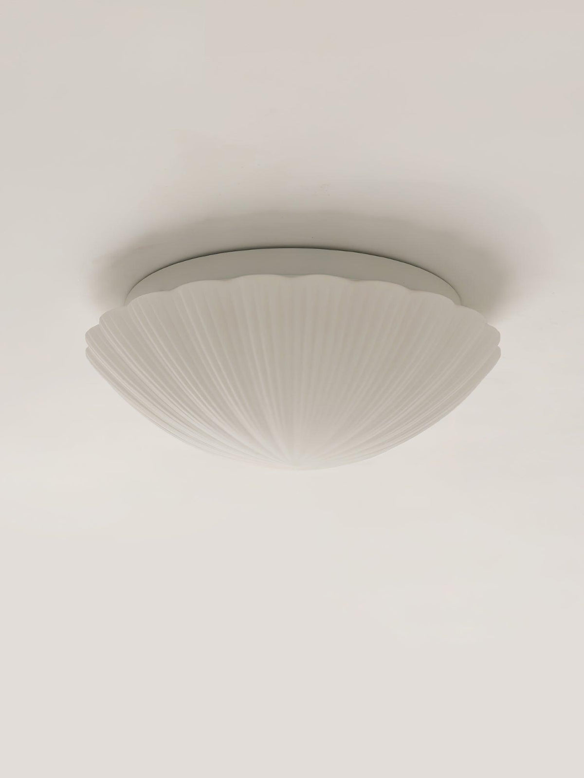 Fiorelle Plafonnier Forme Coquillage Cannelé Doux Élégant