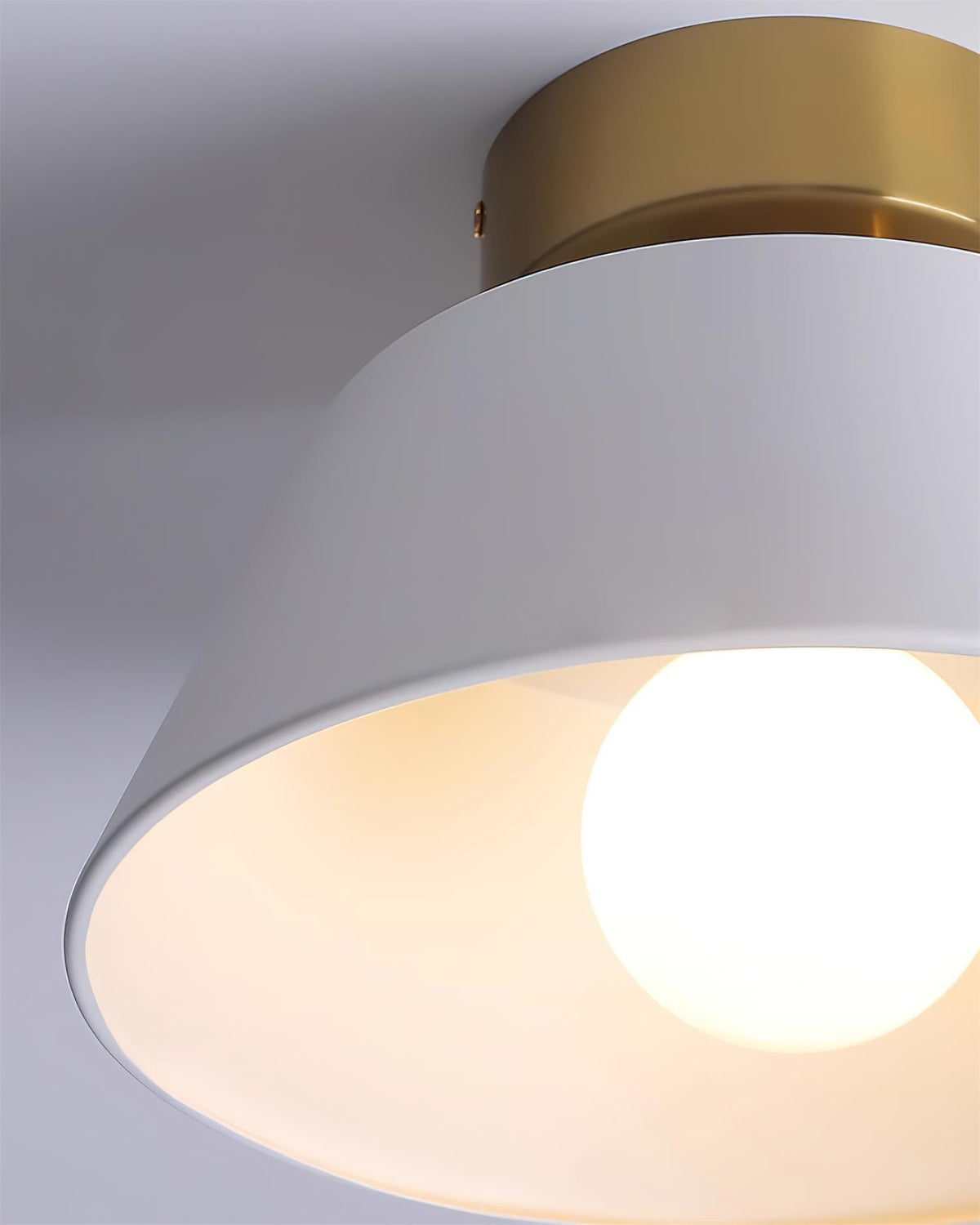 Ceiling Light Metal Canopy Modern Flush Mount Fixture Minimalist-Neutral Decor