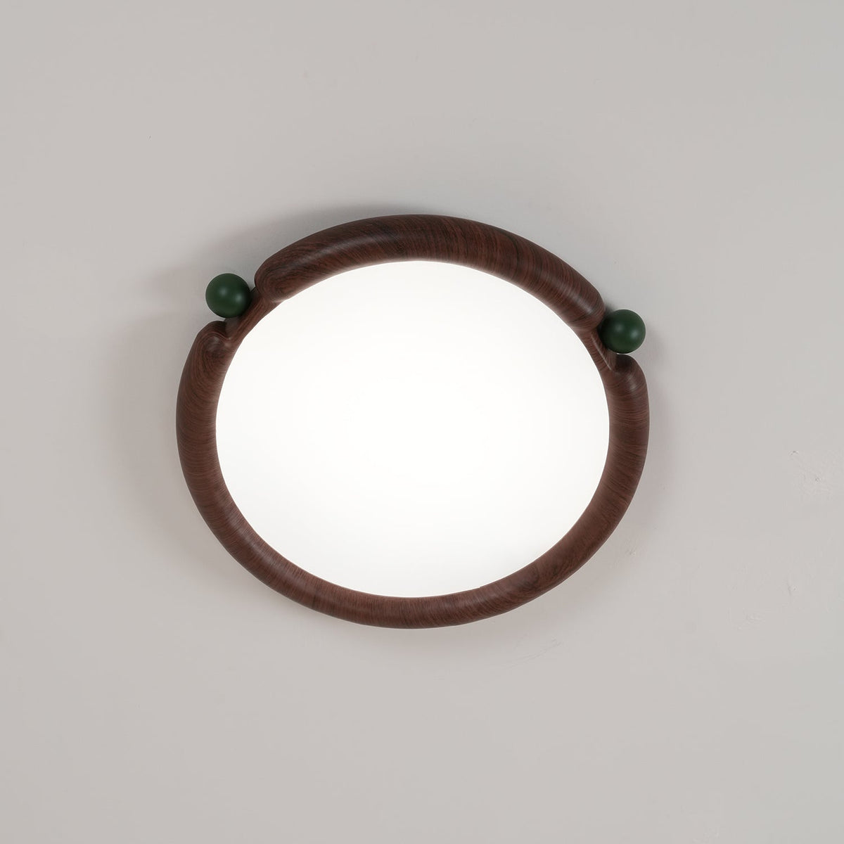 Ceiling Light Round Panel Walnut A/B Model-Neutral Decor