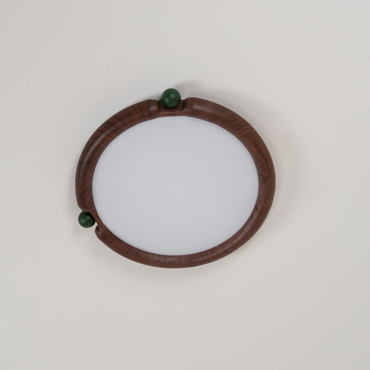 Ceiling Light Round Panel Walnut A/B Model-Neutral Decor