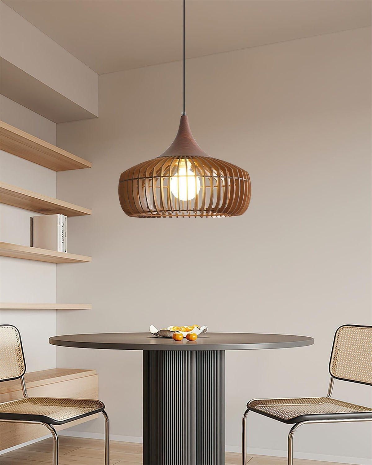 Vexo Natural Bamboo Rattan Pendant Light-Neutral Decor