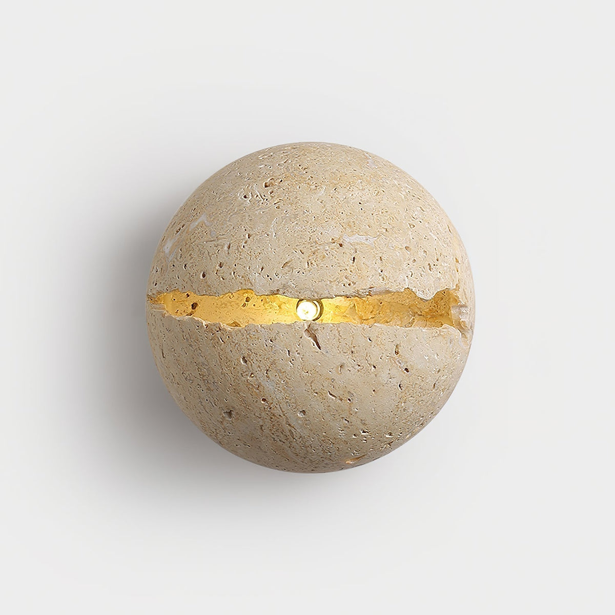 Dinosaur Egg Travertine Wall Lamp-Neutral Decor
