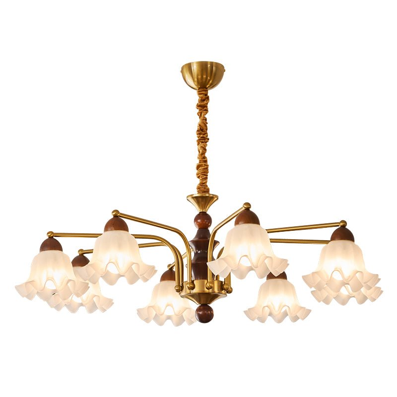 Sorenevia Lustre Vintage Élégant en Verre et Bois