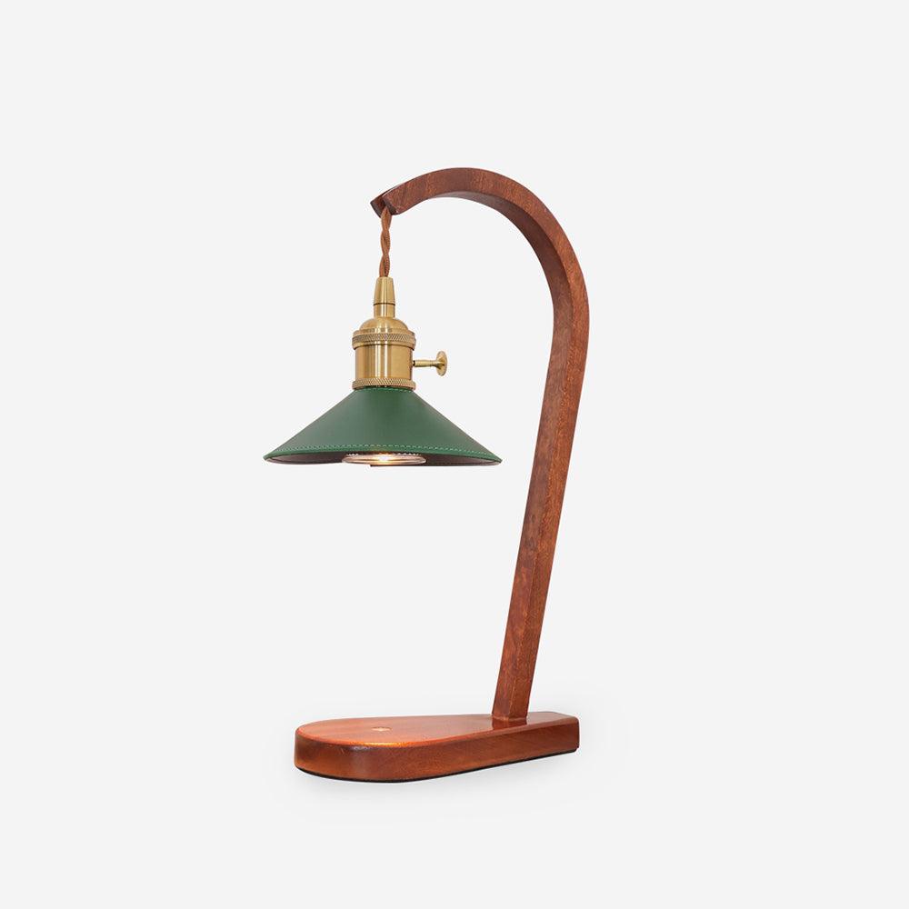 Elvuia Lampe de Table en Bois Vert