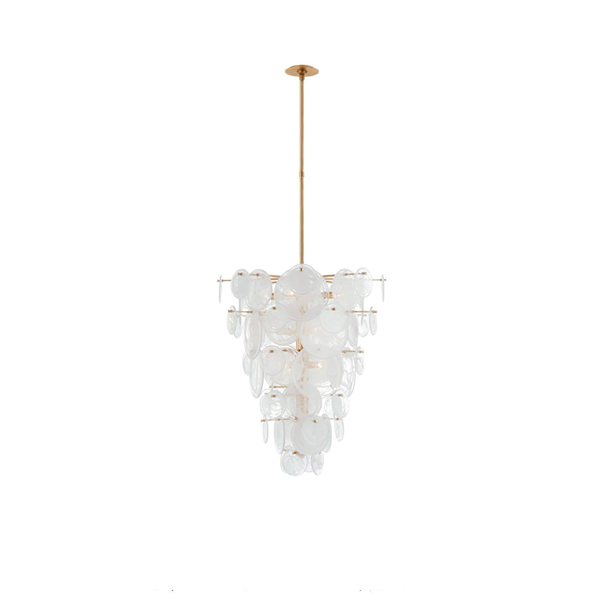 Corena Lustre en Cristal et Laiton avec Disques Luxueux
