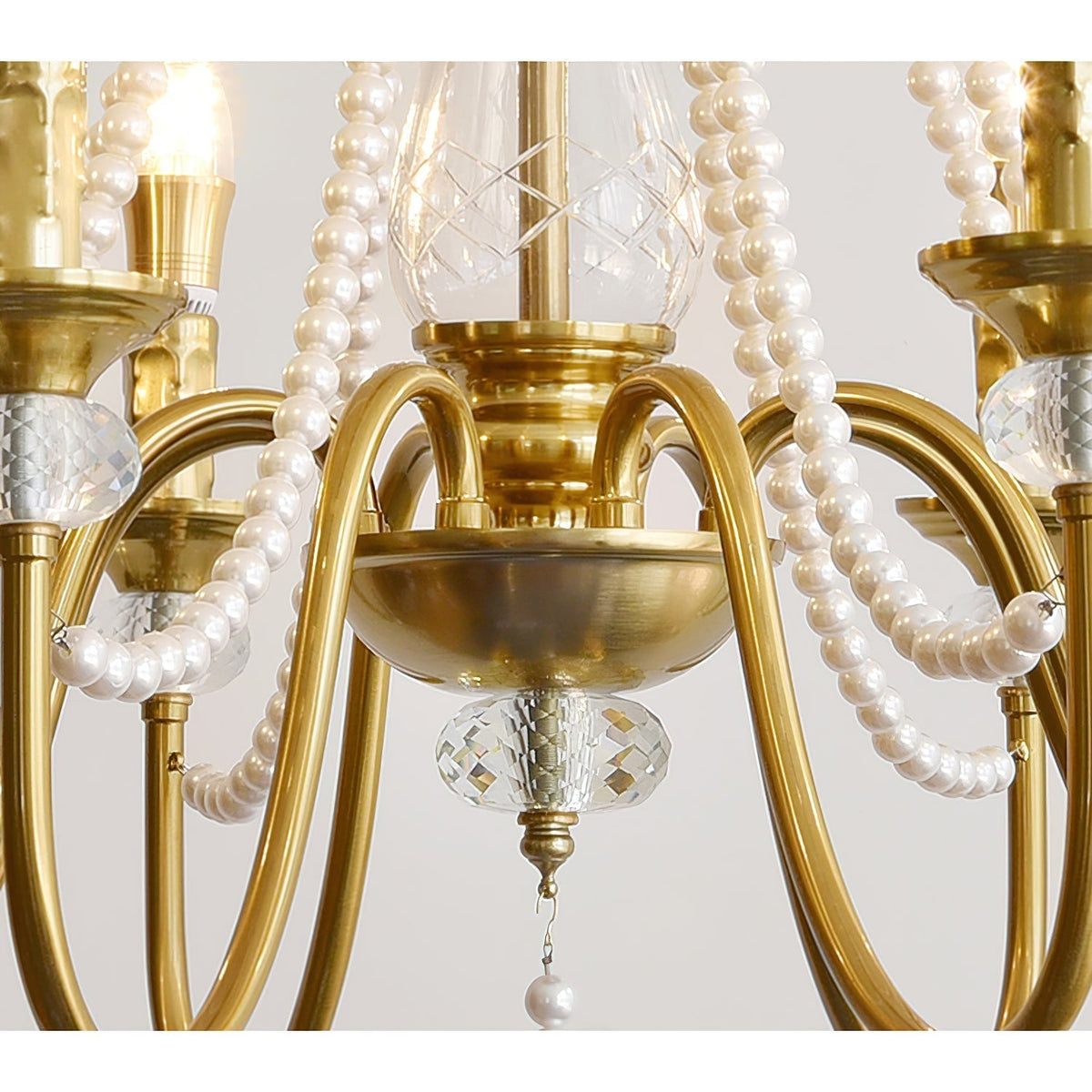 Mote Lustre Laiton Cristal Luxe Postmoderne