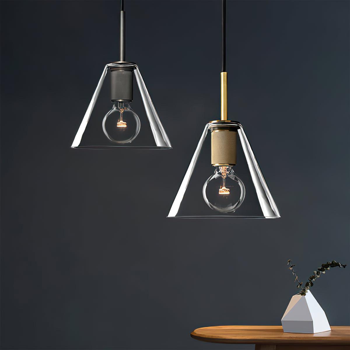 Pendant Lamp Brass Minimalist Metal Fixture for Dining or Kitchen-Neutral Decor