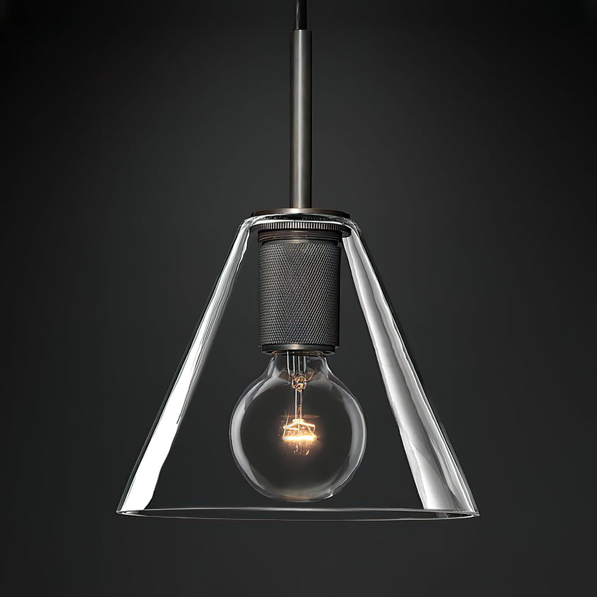 Pendant Lamp Brass Minimalist Metal Fixture for Dining or Kitchen-Neutral Decor