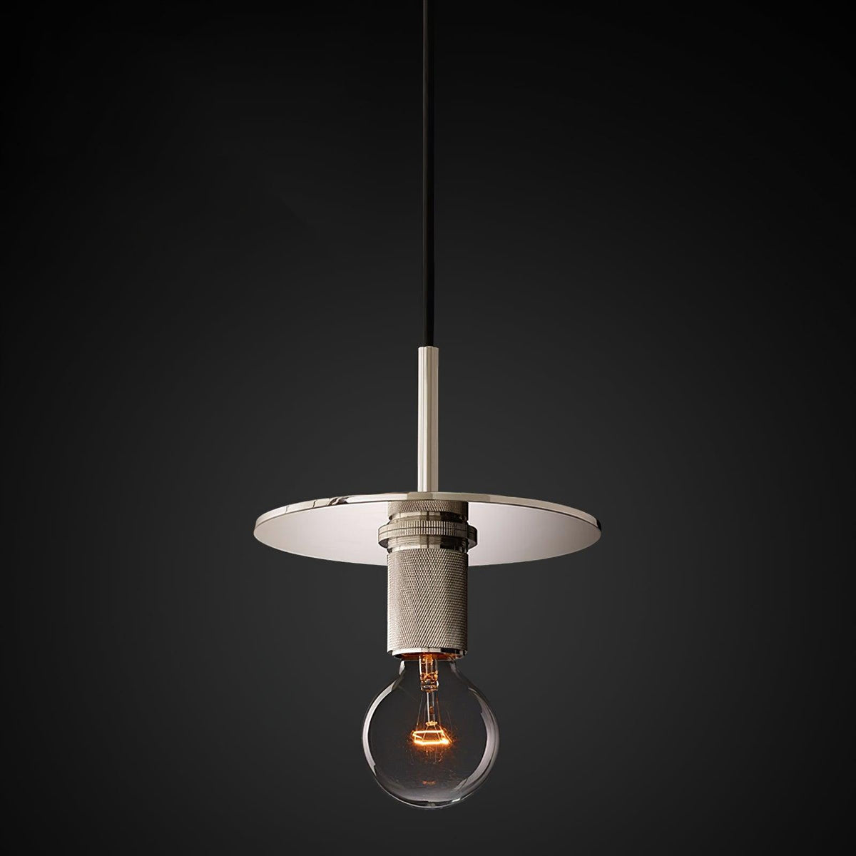Pendant Lamp Brass Minimalist Metal Fixture for Dining or Kitchen-Neutral Decor