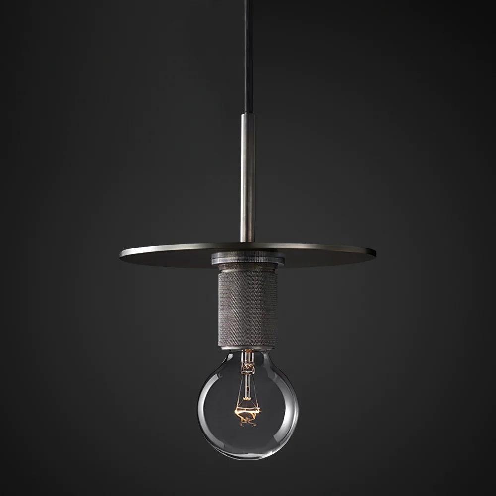 Pendant Lamp Brass Minimalist Metal Fixture for Dining or Kitchen-Neutral Decor